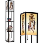 Floor Lamp With Shelves Farmhouse Industrial Standing Lights Tall Lamp Native 