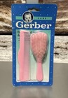 Vintage New Gerber Care Baby Brush   Comb Set Nylon Bristles 1991  Pink