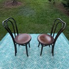 Vintage Bentwood Authentic Thonet Wooden Chairs With Pressed Wood  2 