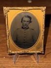1 9th Plate Tintype Of Confederate Soldier  Thermoplastic Case  Original 