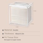 Tissue Box Cover Square  Acrylic Tissue Box Holder  Clear Designed For Diy De   