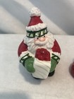 Fitz   Floyd Christmas Salt   Pepper Shakers Set Christmas Stocking Santa Claus