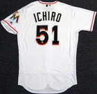 Sale  Marlins Ichiro Suzuki Auto White Majestic Authentic Flex Base Jersey Sz 44