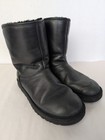 Ugg Australia Bailey Bow Ii Leather Short Boot  Women s Size 7  Black  1006424