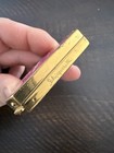 Vintage Schiaparelli Buccaneer Gold Tone Triangle Rouge Compact   Mirror 