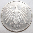 1989 Federal Republic Of Germany 5 Deutsche Mark Coin