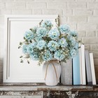 Artificial Flowers In Vase Silk Flower Bouquets Arrangement With Vase Chrysan   