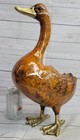 Vintage Vienna Austrian Large Cold-painted Real 100  Bronze Duck Sculpture