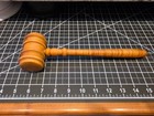 Vintage Wooden Gavel Judge Auctioneer Mallet Hand Turned Figured Wood 10 