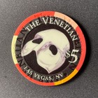 Scarce  Venetian Las Vegas Nevada  5 Casino Chip 2006 - Phantom Mask Obsolete