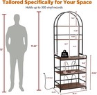 Tall Record Player Stand Table Cd Storage Shelf For Bedroom living Room