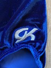 Gk Elite Sportswear Nwt Blue Velour Gymnastics Dance Leotard as adult Small new 