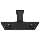 Zline 42  Kitchen Wall Range Hood Black Stainless Steel With Crown Bskbncrn-42