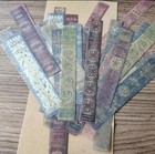 10 Pcs Book Spine Opaque Washi Stickers- Scrapbook  Journal  Diy Crafts   Cards