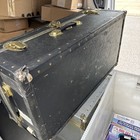 Vintage Steamer Trunk Chest Coffee Table Storage Box Antique Case Flat Top