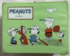 Vintage 1960s Snoopy Peanuts Lunch Box Vinyl Soft Green Thermos Brand