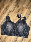 Victoria s Secret Angel Max Sports Bra Size38dd  Heather Black Gray Wireless Nwt
