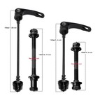 1pair Quick Release Bicycle Hubs And Steel Axles  Black 4pcs