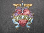 2005 Bon Jovi T Shirt Tour Heart Cross Rock Grey Cinder Block Size M