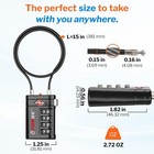 Forge Tsa Approved Luggage Locks  Combination Travel Padlock  4-digit Waterproof