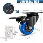 Swivel Caster Wheels 600lbs 2 Inch Heavy Duty Casters Set Of 4 With Brake Prem