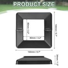 3 2x3 2 Inches Post Sleeve  Plastic Post Base Cover Column Wraps - 8pcs  black 