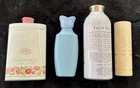 Vintage Lot 4 Perfume Powder Tins Avon  Crabtree   Evelyn Rose  Heaven Sent Nice