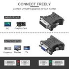 2pc Dvi-i Male Analog  24 5  To Vga Female  15-pin  Connector Adapter Desktop Pc