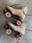 Riedell Brown Suede Leather Roller Skates 135 Speed Size 9 Radar Energy Wheels