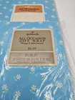 Vintage Hallmark Gift Wrapping Paper Blue Floral All Occasion Wrap Lot Of 3