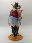 Poultry In Motion Western Omelet Rooster  16215 Porcelain Sharon Neuhaus Cowboy 