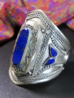 Large Afghan Cuff Bracelet W  Lapis Lazuli - 4841