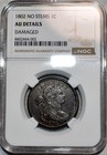 About Uncirculated 1802 Draped Bust Large Cent  Lightly Worn W  Lots Of Luster 