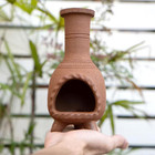 Handmade Terracotta Chiminea For Incense And Smudging - Mexican Style Clay Burne