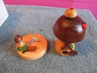 Erzgebirgische Handarbeit Original Wood Mushroom House Smoker Incense Germany