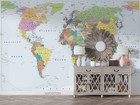 3d World Map Colorful Self-adhesive Removeable Wallpaper Wall Mural 46