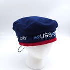 New 2002 Winter Olympics Team Usa Blue Roots Beret Hat Salt Lake City Vintage