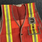 Mta New York City Transit Vest Reflective Mesh Utility Subway Worker Orange