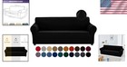 Luxury Black Spandex Couch Protector Slipcover For 3-cushion Sofas  Machine Wash