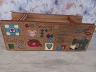 Vintage Primitive Farmhouse Country Wood Sewing Box Drawer Notions Collectible
