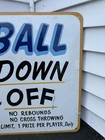 Vintage Carnival Amusement Park Hand Painted Metal Game Sign Rare