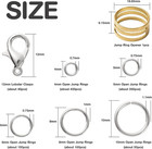 Jump Rings Kit With1000pcs Open Jump Rings 40pcs 12mm Lobster Clasps And Jump Ri
