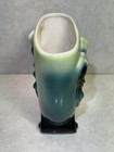 Vintage Royal Copley Ceramic Planter Vase Teal Green Bow And Ribbon Mid Century
