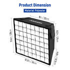 Neewer 12 2    X 11 4    Foldable Softbox Diffuser With Grid Bag For Led Video Light