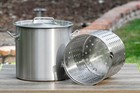 Barton 32qt Stock Pot W strainer Basket Commercial Stainless Steel Food Grade