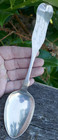 Antique 1836 1850 E  Pear   Co  American Coin Silver Table   Serving Spoon