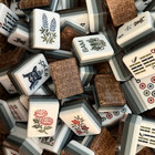 160 American Mahjong Tiles 4-layer Acrylic Dense Weave Pattern Engraved Set
