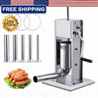 3l 7lb  Manual Stainless Steel Sausage Dual Speed Vertical Sausage Stuffer 