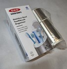 Oxo Stainless Steel Covered Toothbrush   Toothpaste Holder Organizer Slots Large