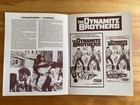 The Dynamite Brothers Pressbook 1973 Timothy Brown  Alan Tang  Aldo Ray 